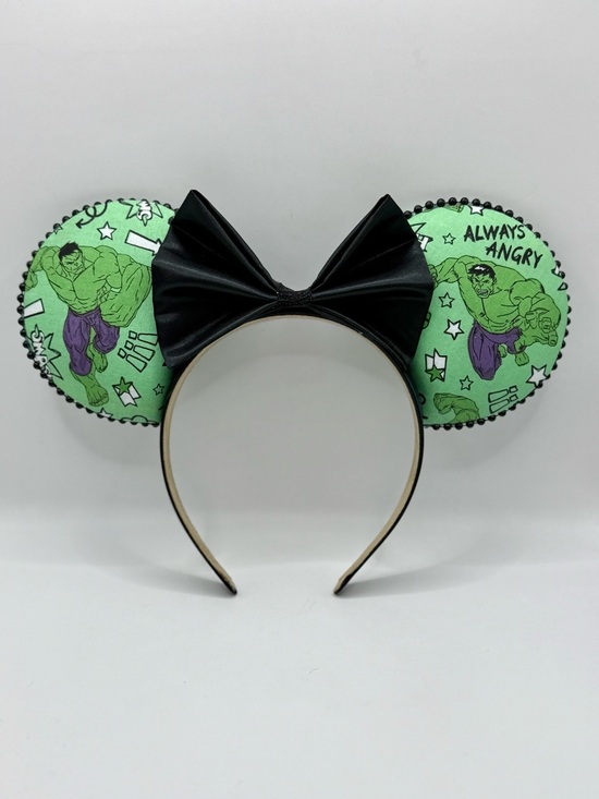 Hand Crafted Accessories - Disney / Marvel Handcrafted Hulk Minnie Ears